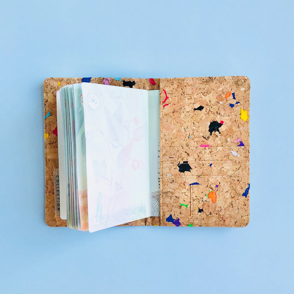 Fifi Cork Passport Holder in Vivid - By The Sea Collection