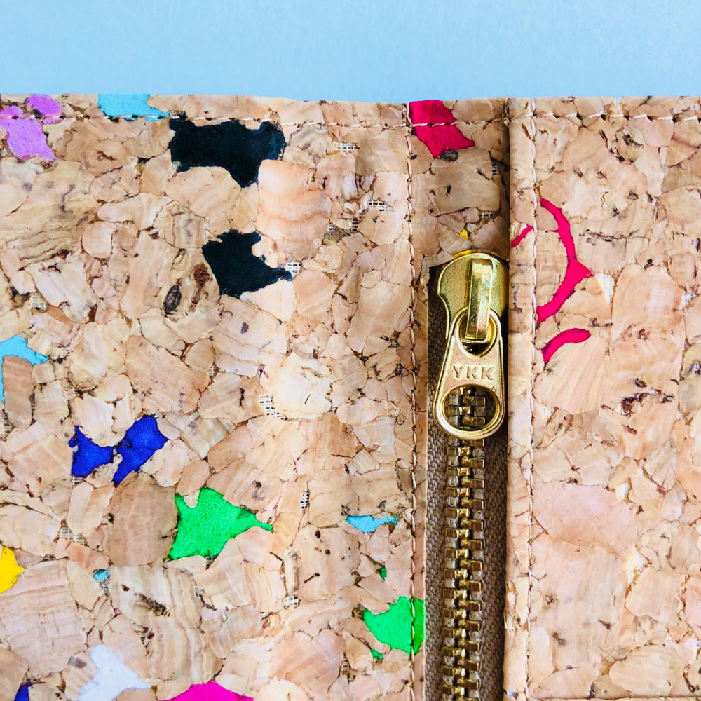 Fifi Cork Zip Passport Holder in Vivid - By The Sea Collection