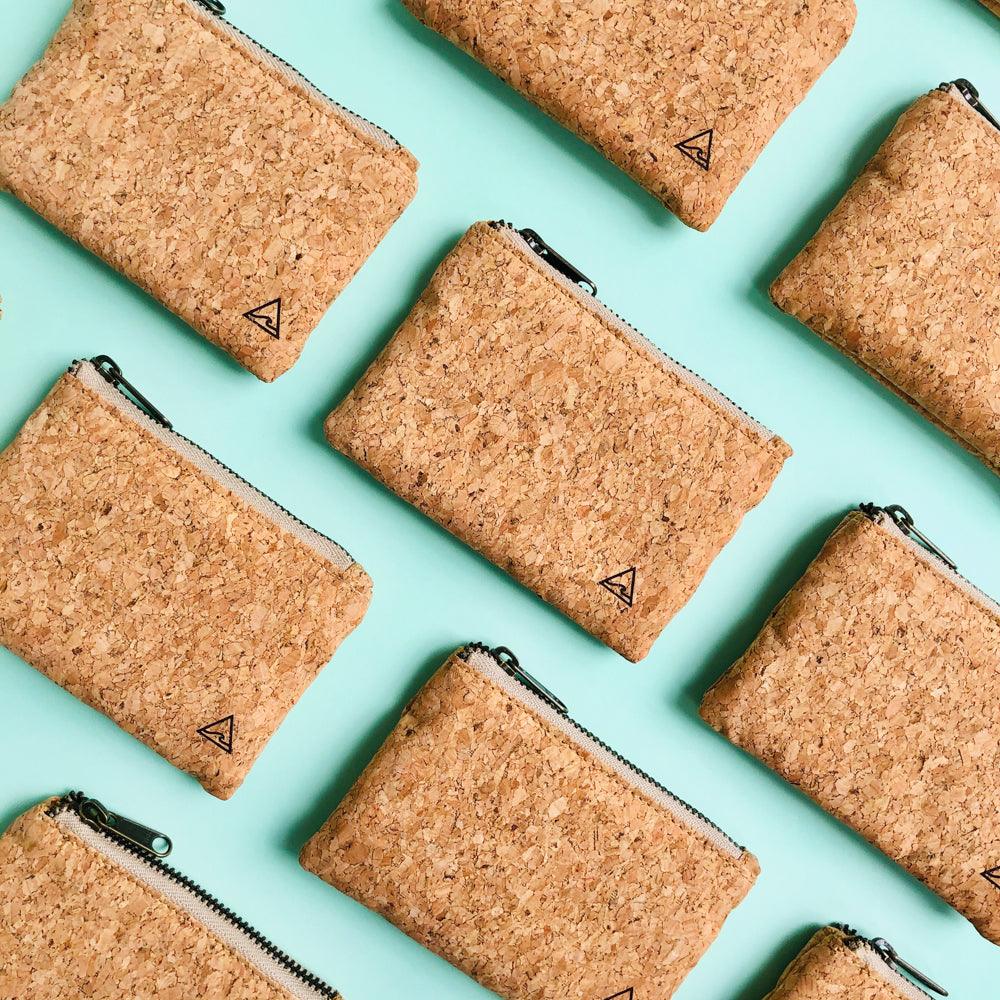 Multiple By The Sea Collection, Gigi, vegan cork leather coin pouches