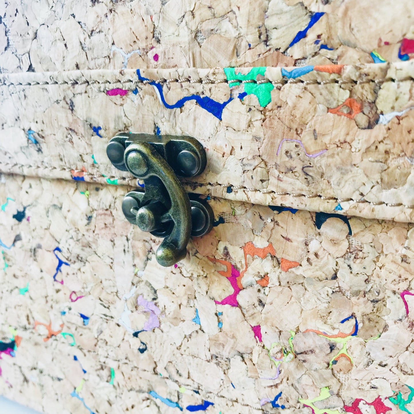 *imperfect* Tori Cork Handbag in Vivid - By The Sea Collection