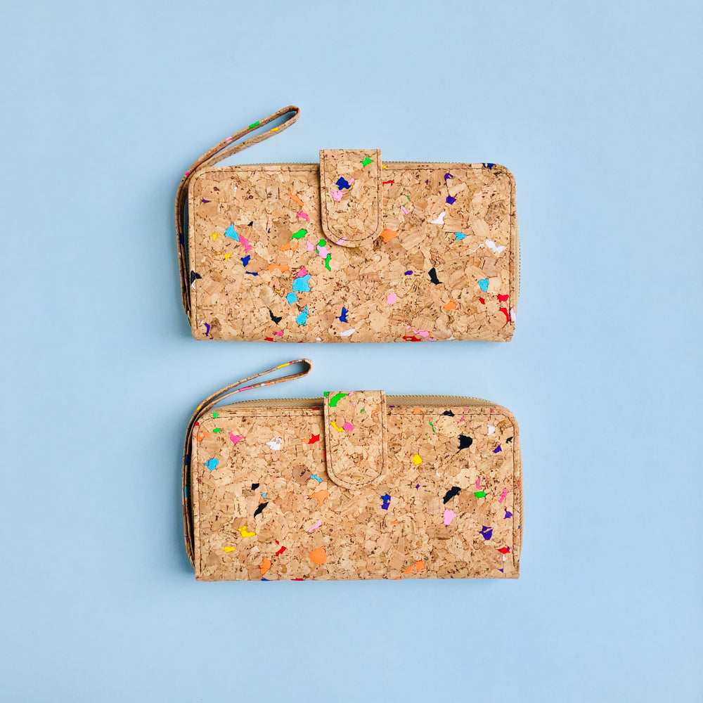Two By The Sea Collection, Izzy, colourful vegan cork leather women’s wallets