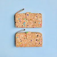 Two By The Sea Collection, Izzy, colourful vegan cork leather women’s wallets 