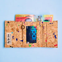 Notes & Card Slots, By The Sea Collection, Kate, colourful vegan cork leather compact wallets