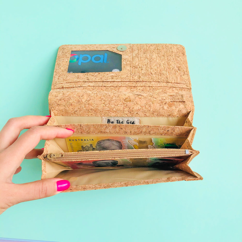 Lola Long Cork Wallet in Classic - By The Sea Collection
