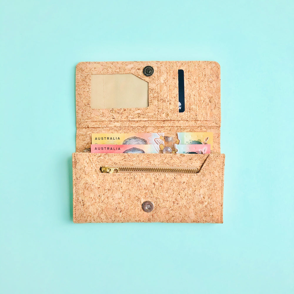 Lola Long Cork Wallet in Classic - By The Sea Collection