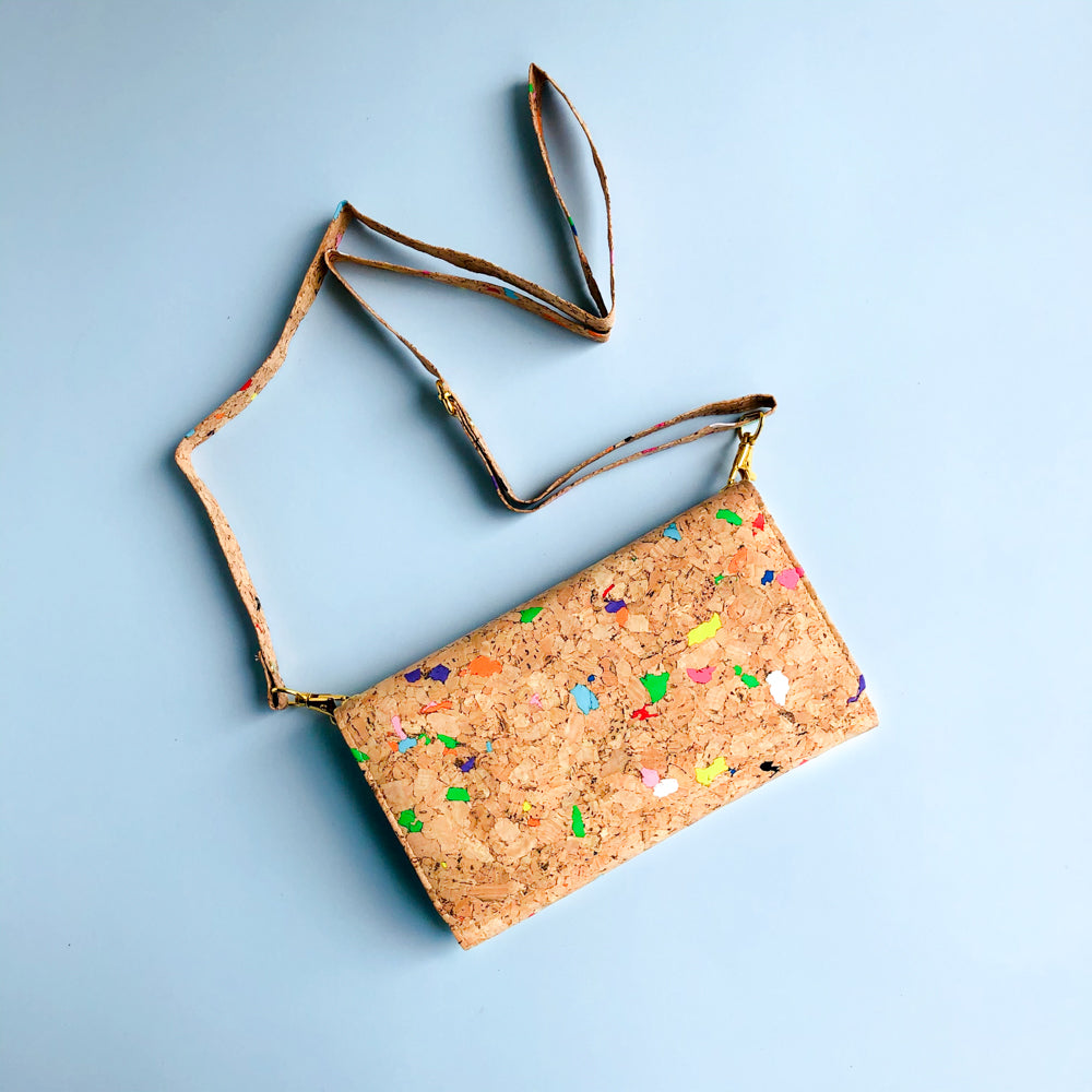 Lyla Cork Cross Body Clutch in Vivid - By The Sea Collection