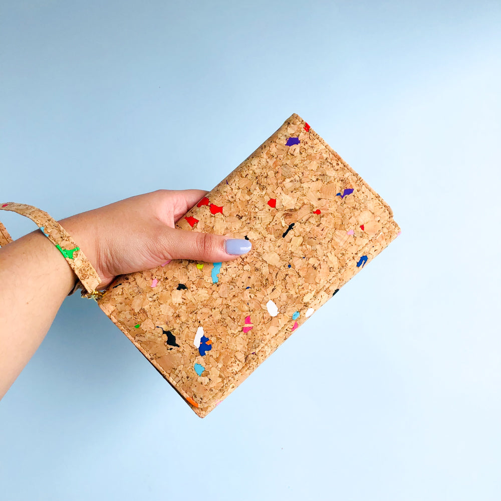 Lyla Cork Cross Body Clutch in Vivid - By The Sea Collection