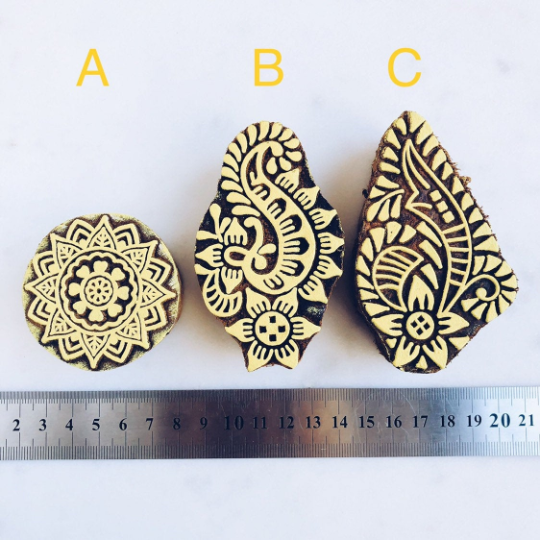 Wooden Block Stamps - Yellow