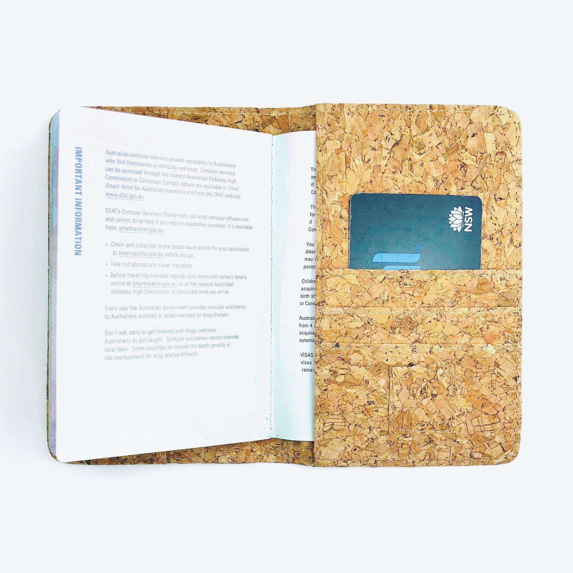 Fifi Cork Passport Holder in Classic - By The Sea Collection