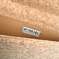 Interior lining of By The Sea Collection, Alice, classic vegan cork leather laptop document case