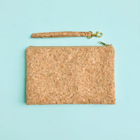 Detached wristlet of By The Sea Collection, Annie, vegan cork leather pouch