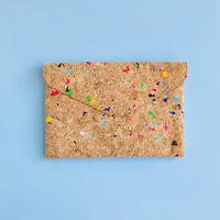 By The Sea Collection, Aurora, colourful vegan cork leather shoulder bag, clutch bag
