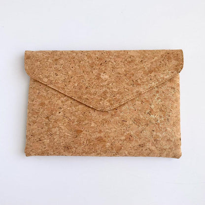 The front image of By The Sea Collection, Aurora, gold vegan cork leather shoulder bag, clutch bag