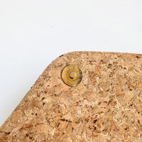 By The Sea Collection, magnetic button of Aurora, gold vegan cork leather shoulder bag, clutch bag