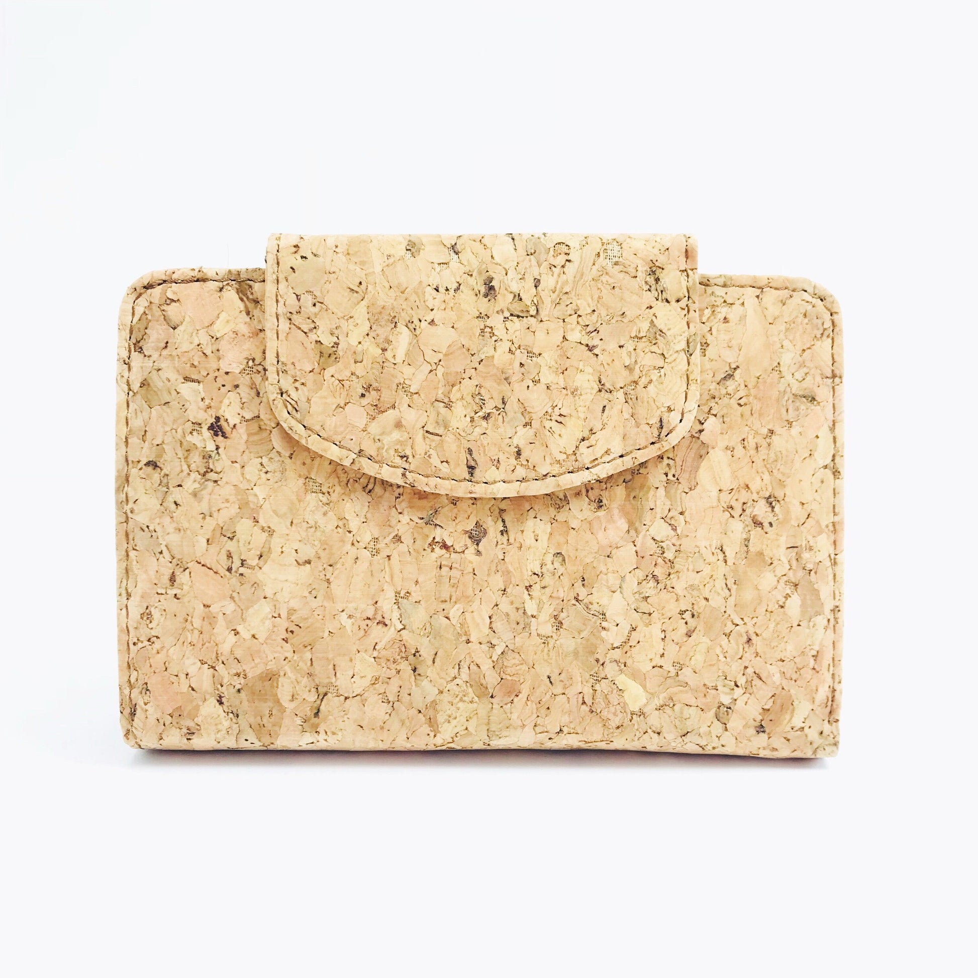 Front of By The Sea Collection, Fiora, classic vegan cork leather wallet