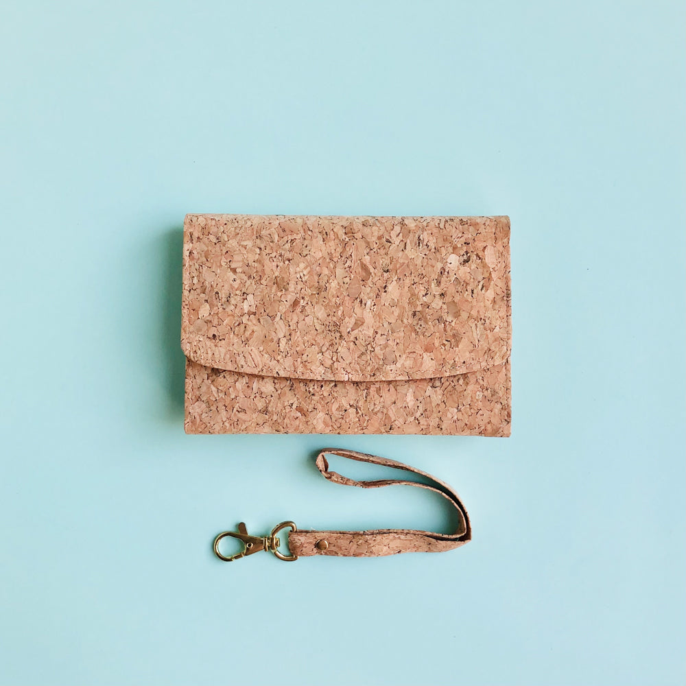 By The Sea Collection, Emily, classic vegan cork leather wallet