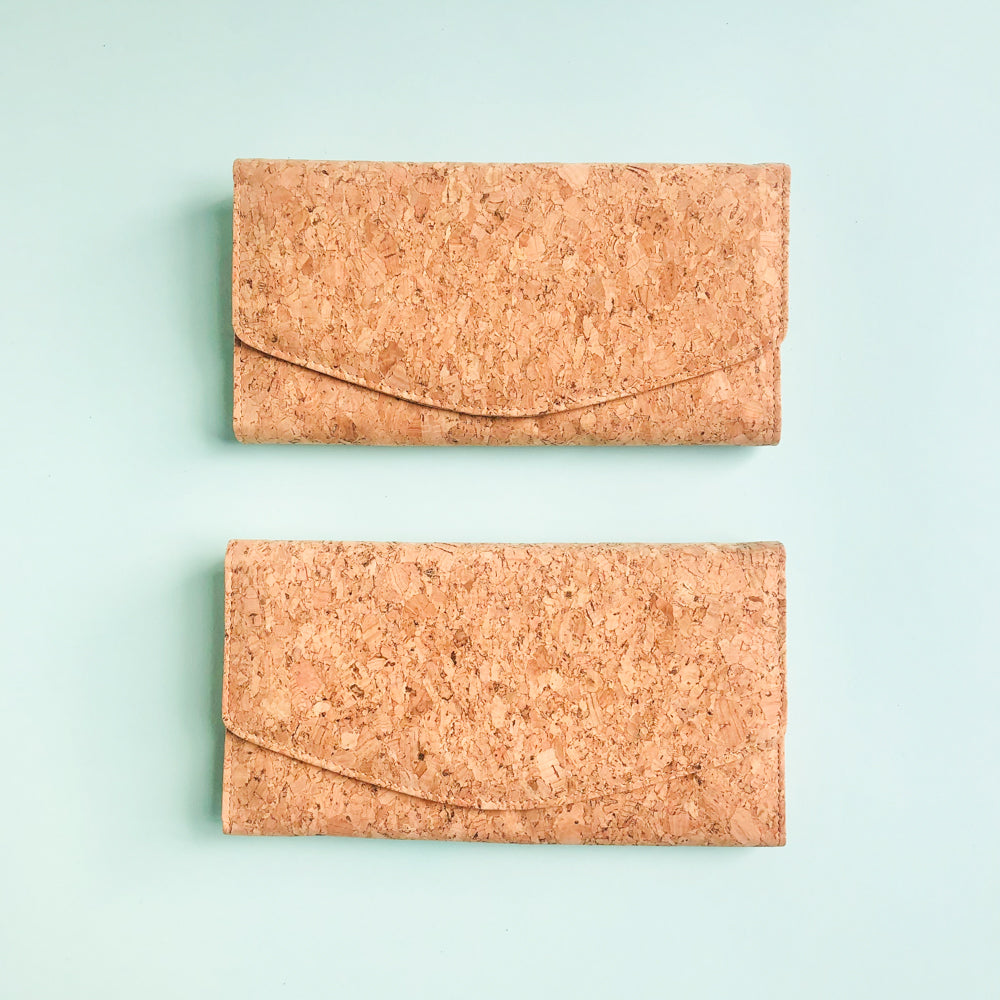 By The Sea Collection, Emma, classic women's vegan cork leather wallet