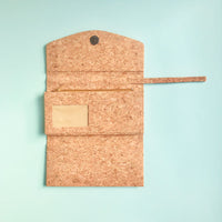 By The Sea Collection, Emma, classic women's vegan cork leather wallet interior with wrist strap