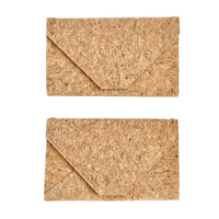 Two side by side image of  By The Sea Collection, Flora, classic vegan cork leather shoulder bag