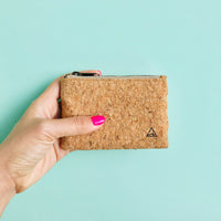 Womens holding By The Sea Collection, Gigi, vegan cork leather coin pouch