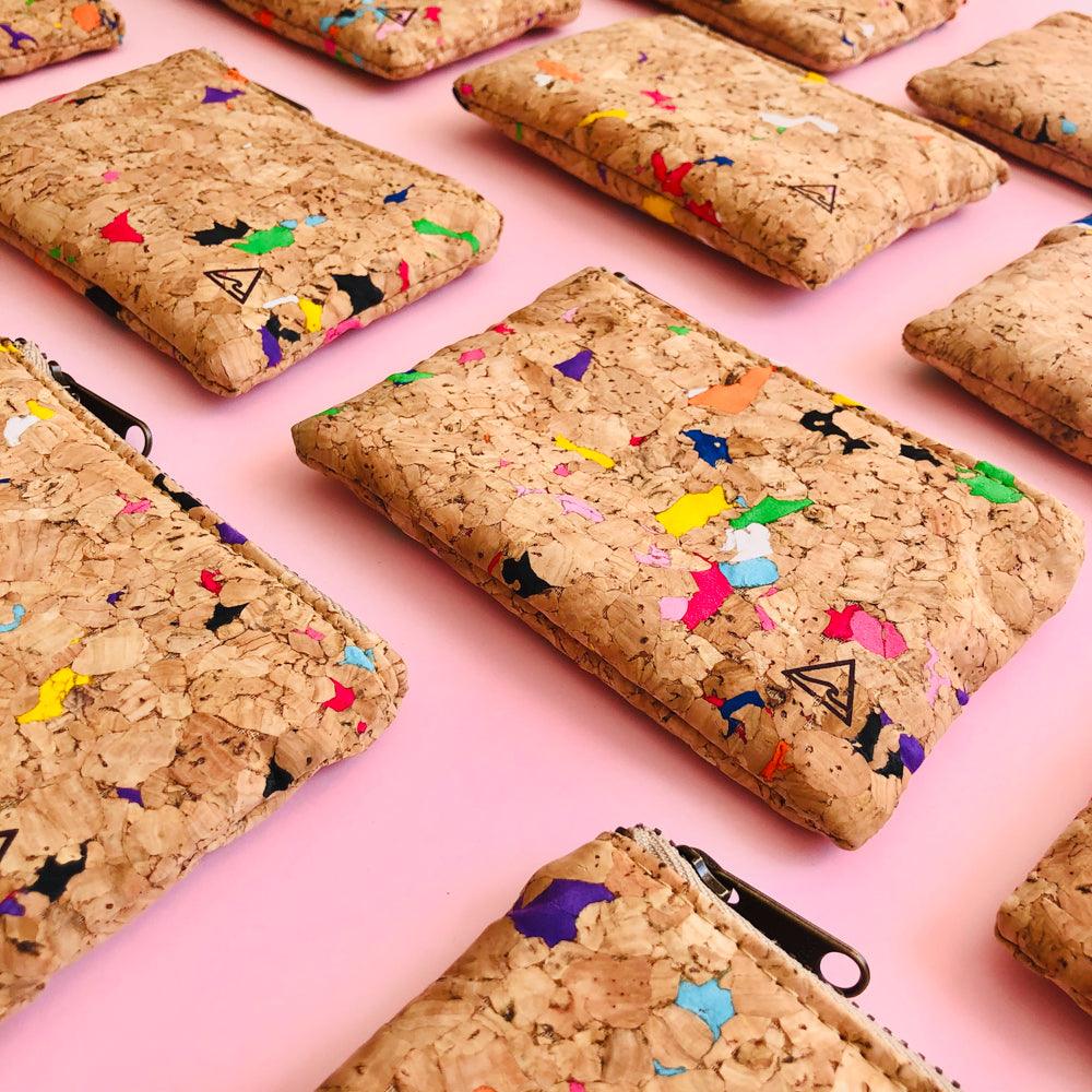 By The Sea Collection, Gigi, Colourful Vegan Cork Leather Coin Pouch