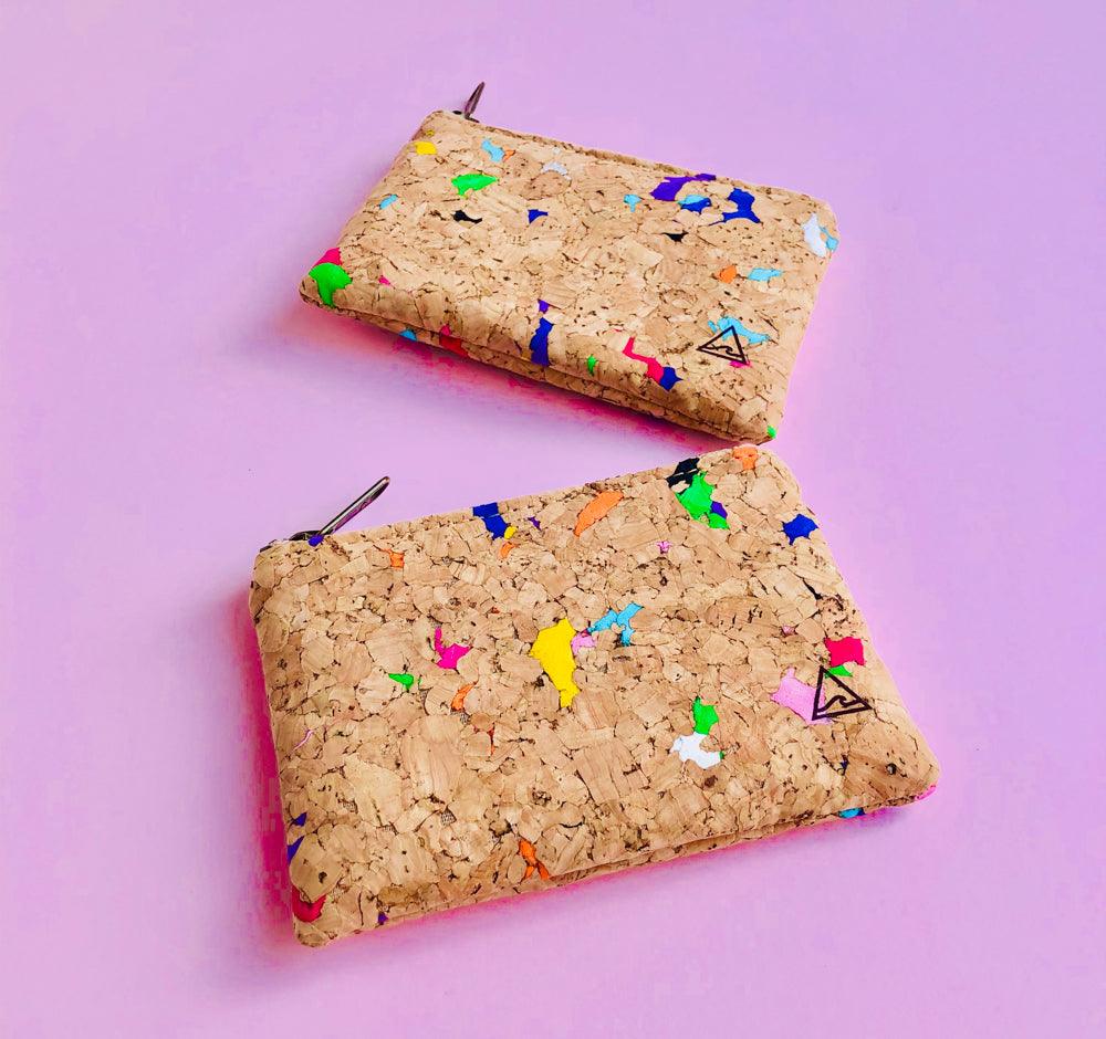 By The Sea Collection Colourful Vegan Cork Leather Coin Pouch