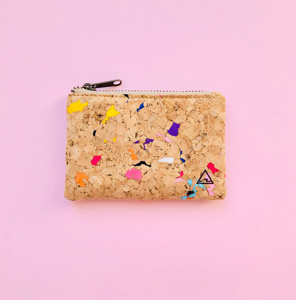 By The Sea Collection, Gigi, Colourful Vegan Cork Leather Coin Pouch