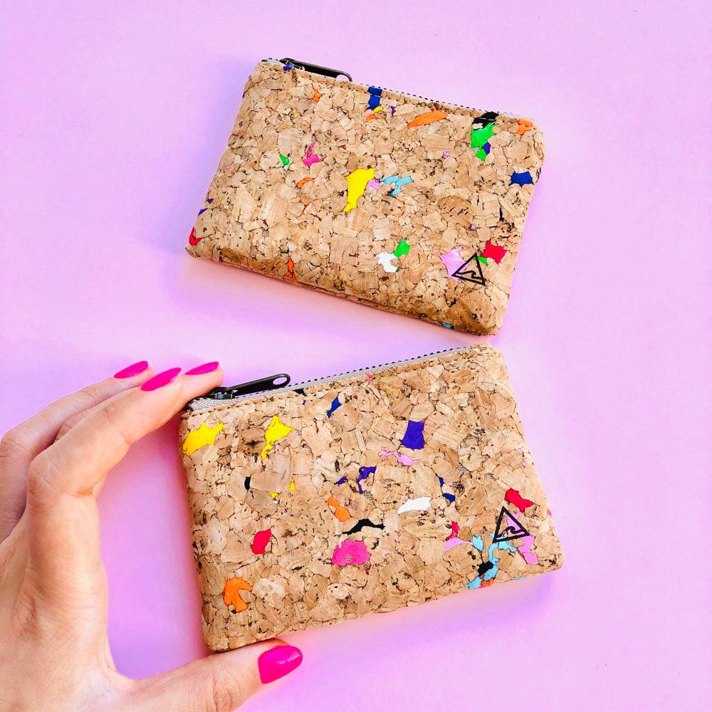 By The Sea Collection Colourful Vegan Cork Leather Coin Pouch