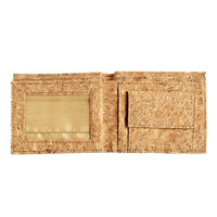 Interior B of By The Sea Collection, Gilly, classic vegan cork leather compact wallet