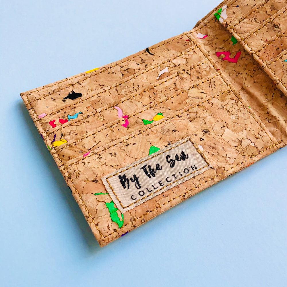 Henry Bi-Fold Cork Wallet in Vivid - By The Sea Collection