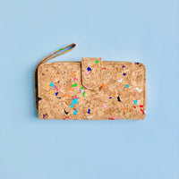 By The Sea Collection, Izzy, colourful vegan cork leather women's wallet