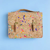 By The Sea Collection, Keira, colourful vegan cork leather satchel shoulder bag