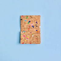 The inside of By The Sea Collection, Kevin, colourful vegan cork leather card holder