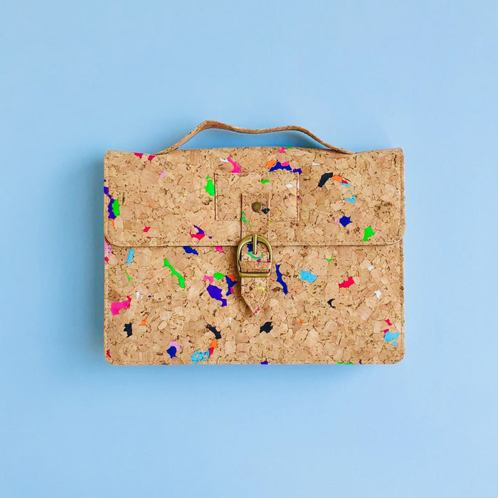 By The Sea Collection, Kiki, colourful vegan cork leather mini shoulder bag