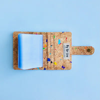 Interior B of By The Sea Collection, Kris , colourful vegan cork leather card holder wallet
