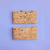 By The Sea Collection, Lara, colourful women's vegan cork leather wallet