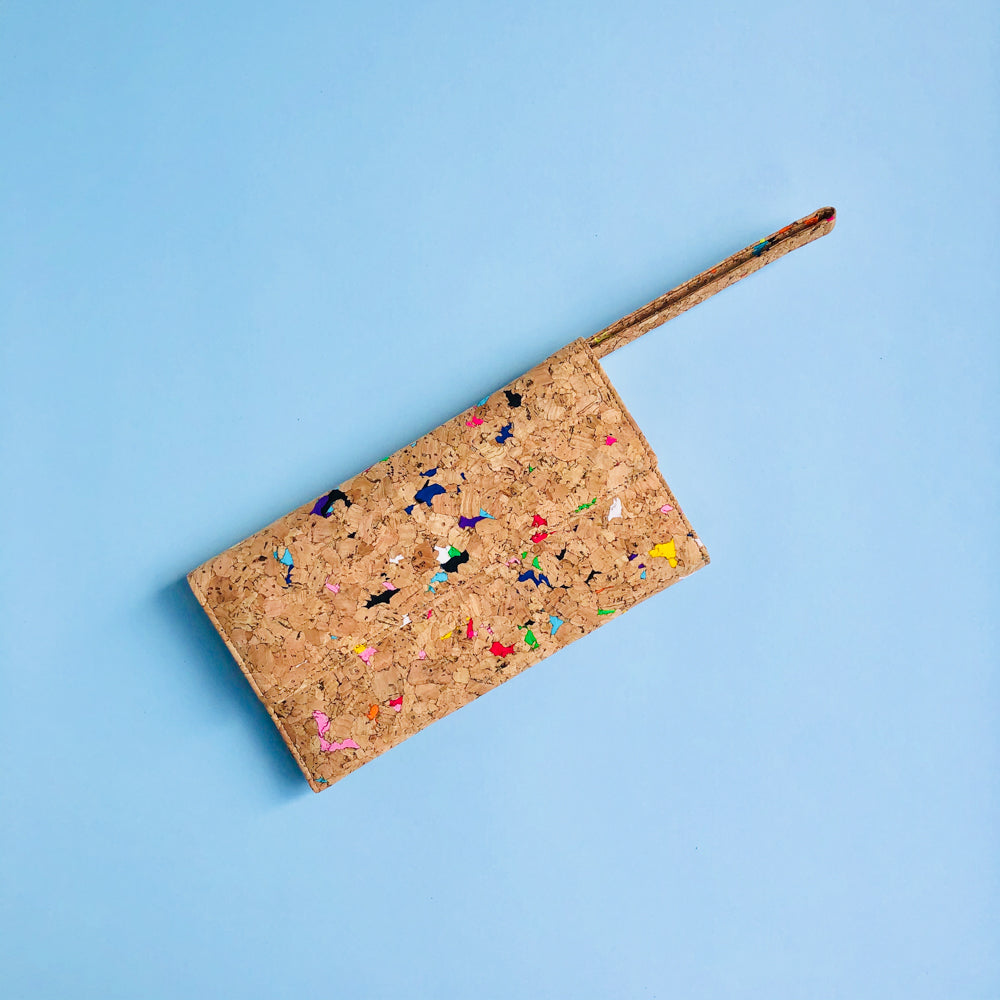 Wristlet of By The Sea Collection, Lola, colourful women's vegan cork leather wallet