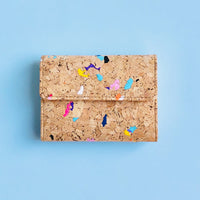 By The Sea Collection, Laura, colourful vegan cork leather wallet