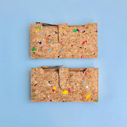By The Sea Collection, Lizzie, colourful women's vegan cork leather wallet