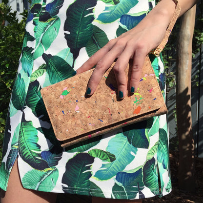 Lyla Cork Cross Body Clutch in Vivid - By The Sea Collection