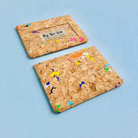 Two By The Sea Collection, Max, colourful vegan cork leather card holders