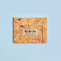 By The Sea Collection, Max, colourful vegan cork leather card holder