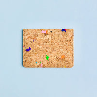 Card slots of By The Sea Collection, Max, colourful vegan cork leather card holder