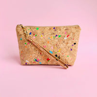 By The Sea Collection, Miley, colourful vegan cork leather make up bag