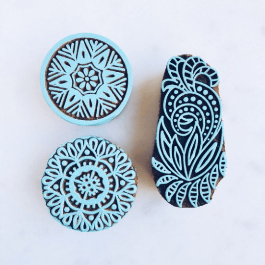 Wooden Block Stamps - Blue - By The Sea Collection