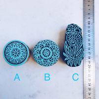 Wooden Block Stamps - Blue