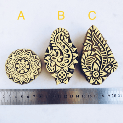 Wooden Block Stamps - Yellow - By The Sea Collection