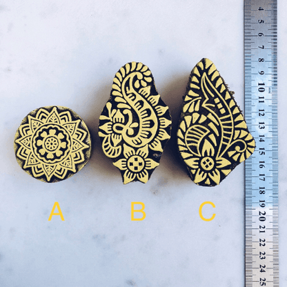 Wooden Block Stamps - Yellow - By The Sea Collection